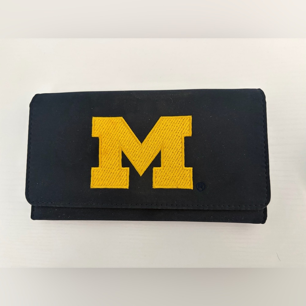 Michigan Wallet with Yellow M Logo